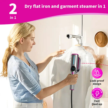 Garment Steamer for Clothes, Portable Travel Clothing Steamer Iron, 7 Mode with LED Display, 5s Fast Heating, 90° Swivel Handle