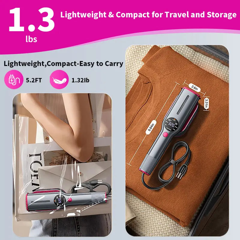 Garment Steamer for Clothes, Portable Travel Clothing Steamer Iron, 7 Mode with LED Display, 5s Fast Heating, 90° Swivel Handle